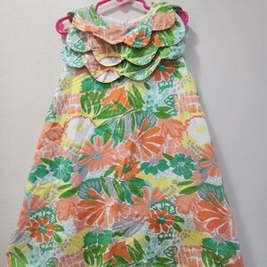 Sage & Lilly Floral girl Dress - Green, Orange, White. Size 6